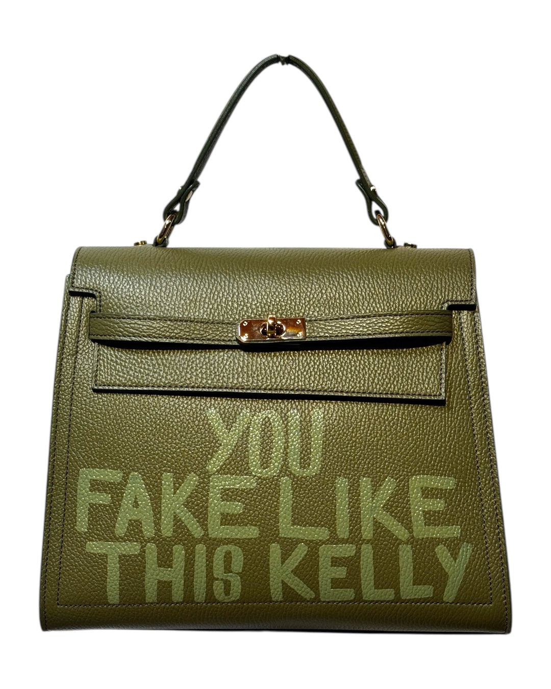 Maxi YFLTK verde militare - Pelle Vera