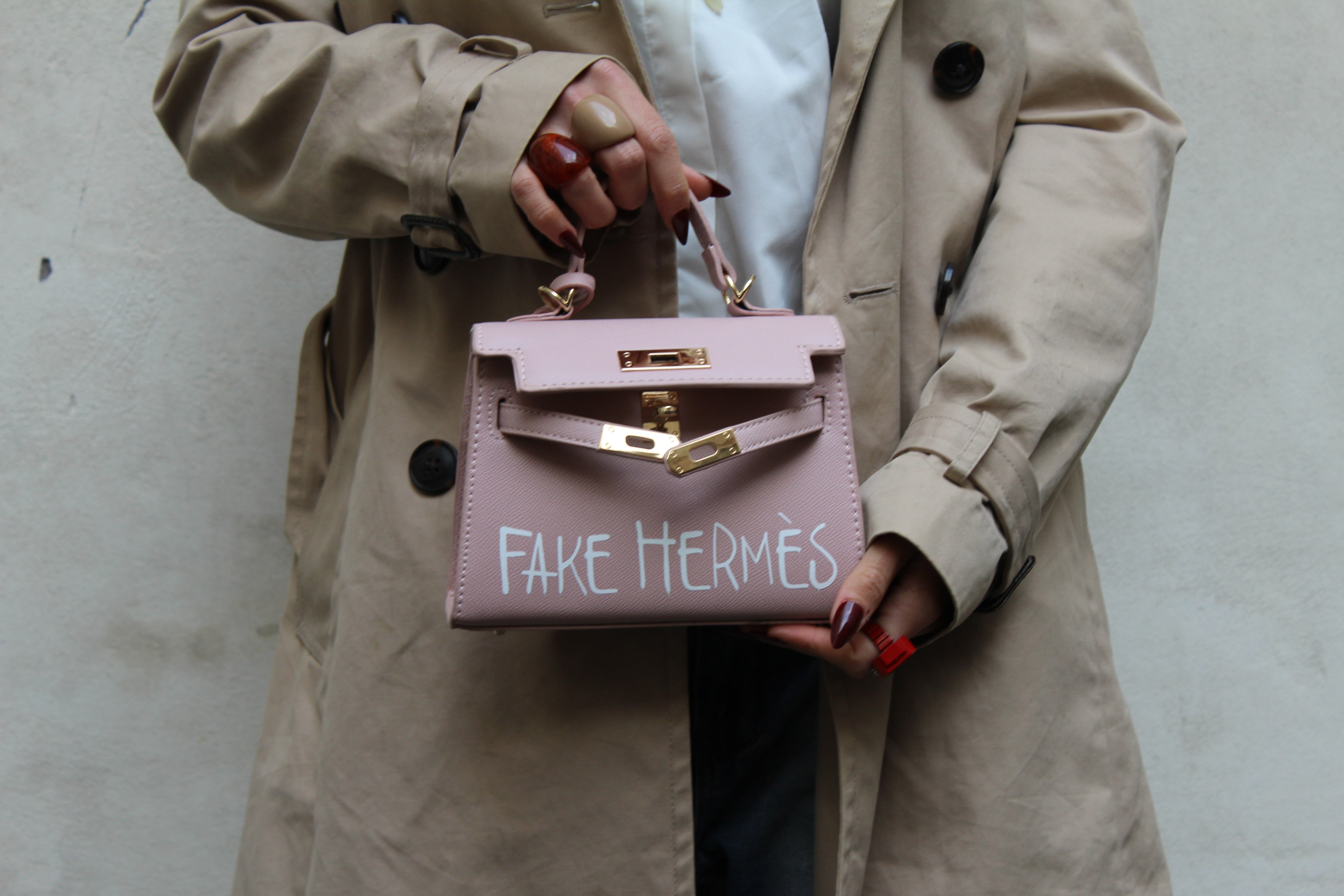 Fake Hermès | Mini Kelly Rosa
