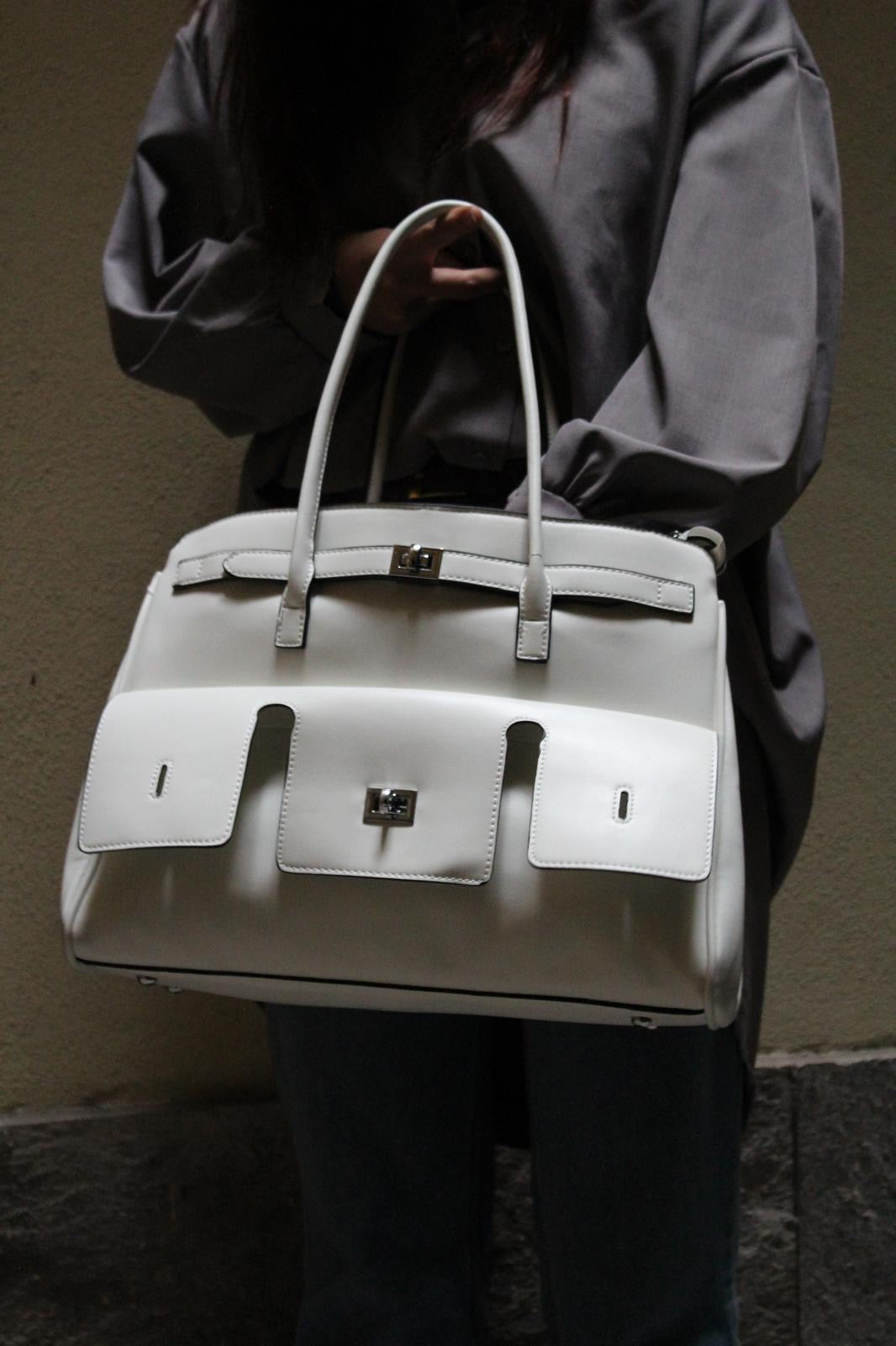 Fake Birkin Maxi Bianca