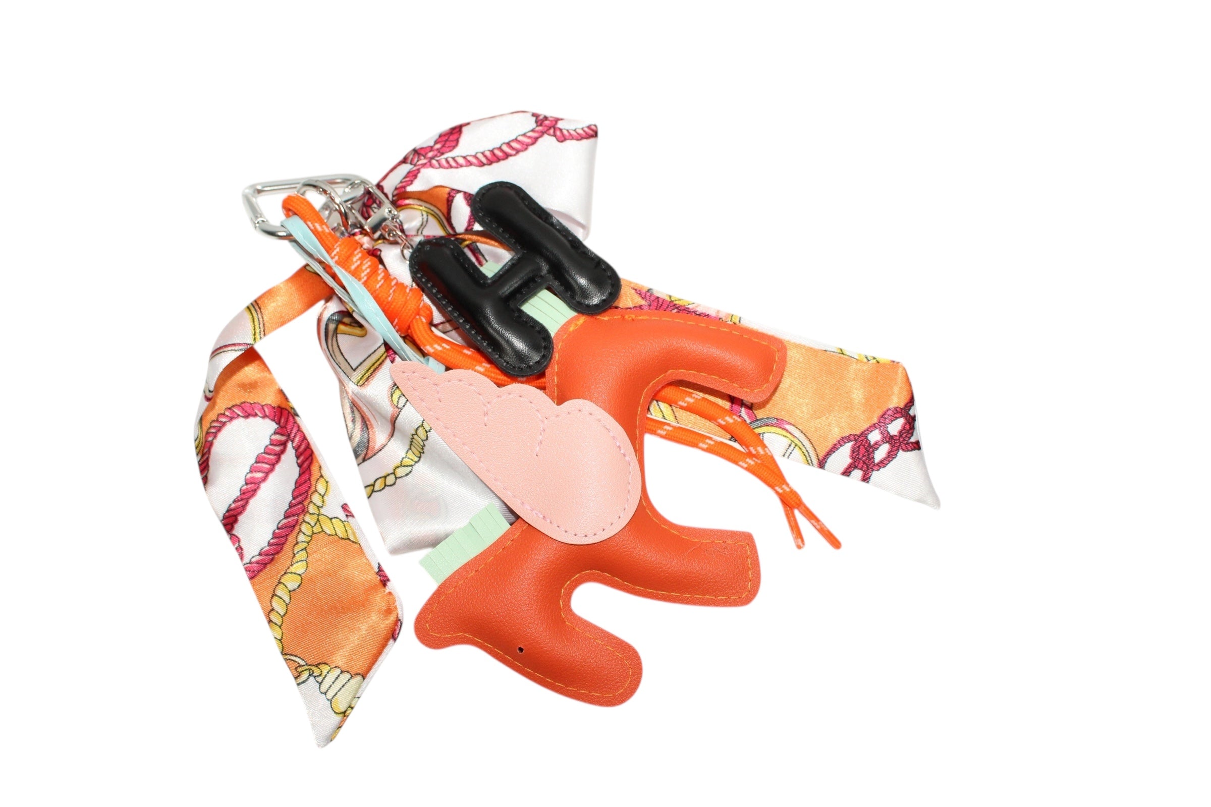 Orange Horse H Charm