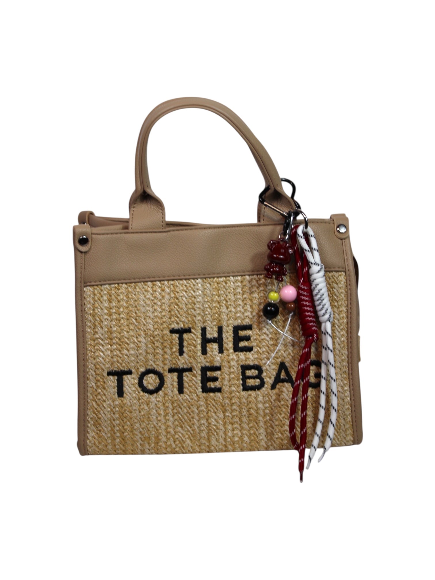THE TOTE BAG Taupe & Rafia