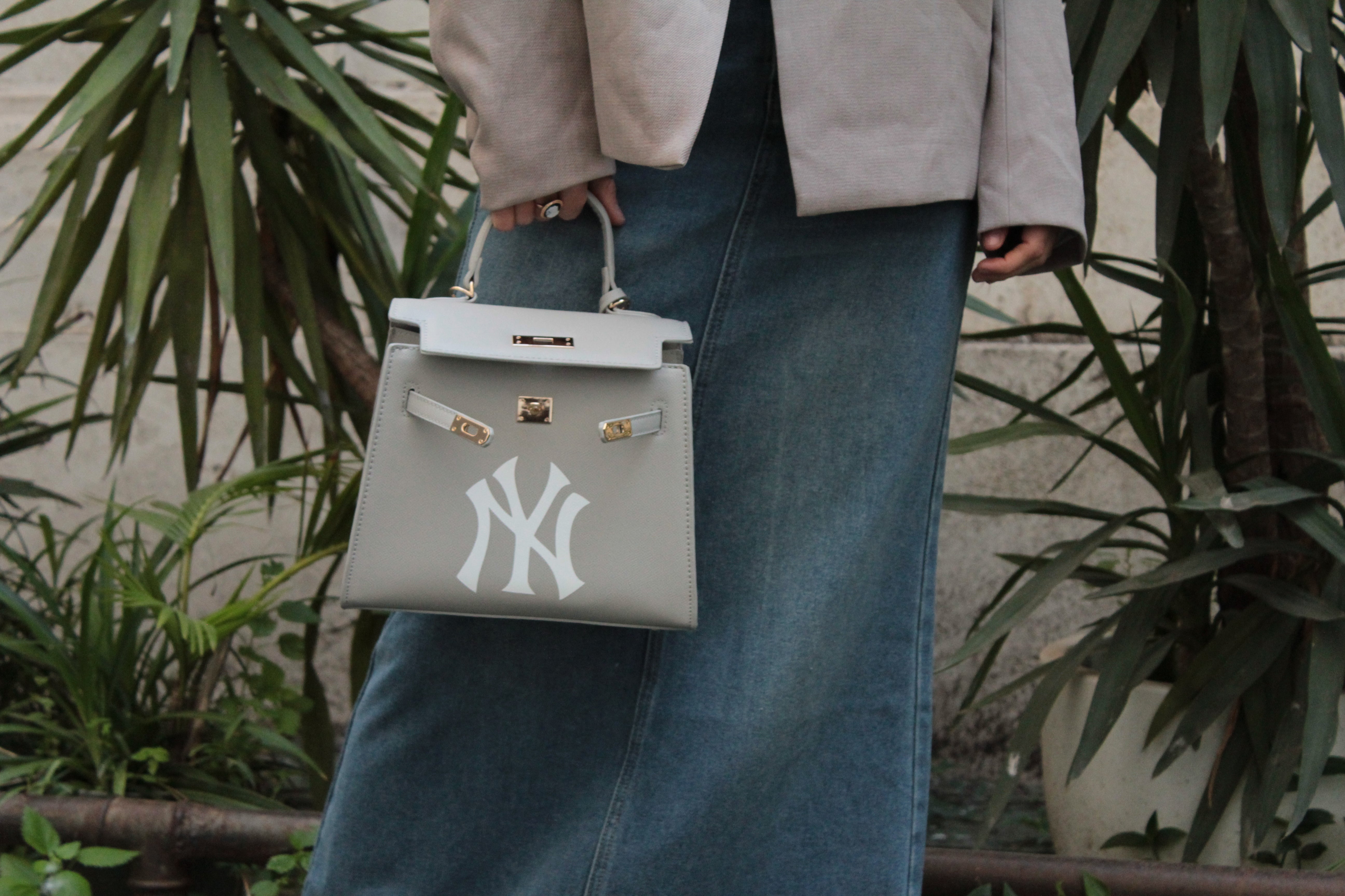 Fake Kelly NY Yankees Grigio ghiaccio