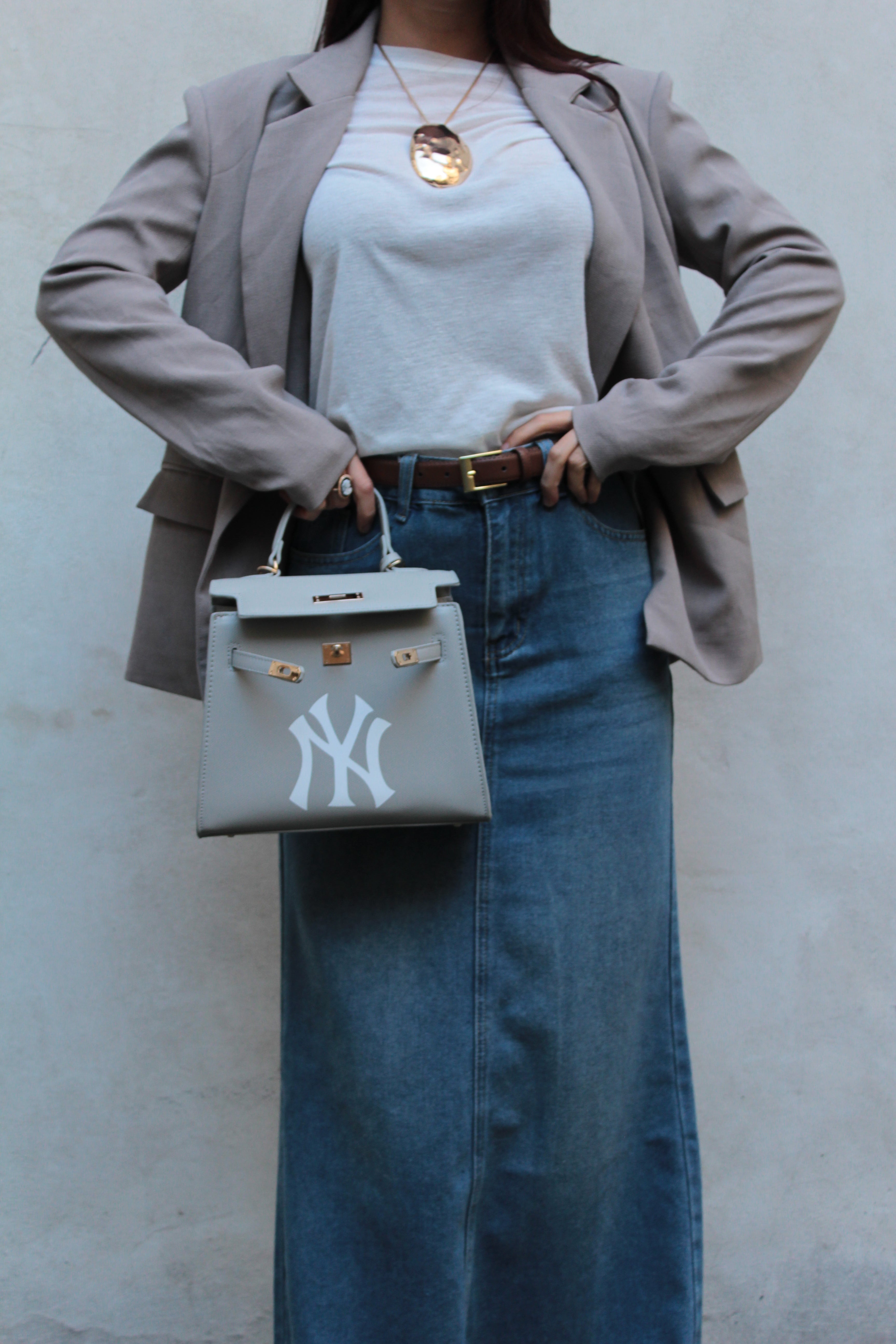 Fake Kelly NY Yankees Grigio ghiaccio